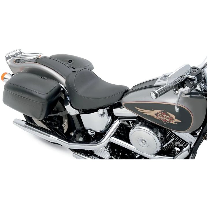 Sadel Svart Solo Med Ryggstödsfäste DRAG SPECIALTIES SEAT SOLO DBR SMTH 84-99 – bild 2