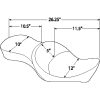Sadel Touring 2-up Double Bucket Vinyl Svart DRAG SPECIALTIES Sadel – miniatyr 2