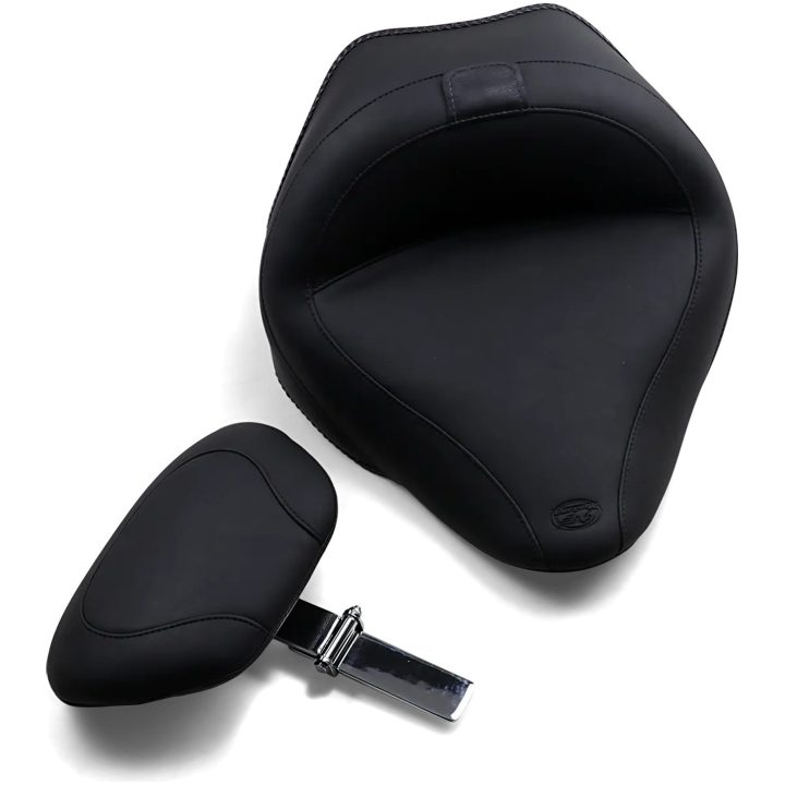 Sadel Vintage Wide Solo Svart Med Avtagbart Ryggstöd MUSTANG SEAT TOUR SOLO DBR VINT – bild 2