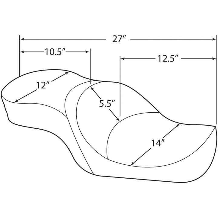 Sadel Wide Low Profile Svart DRAG SPECIALTIES SEAT WIDE LOPRO PILL04+XL – bild 5