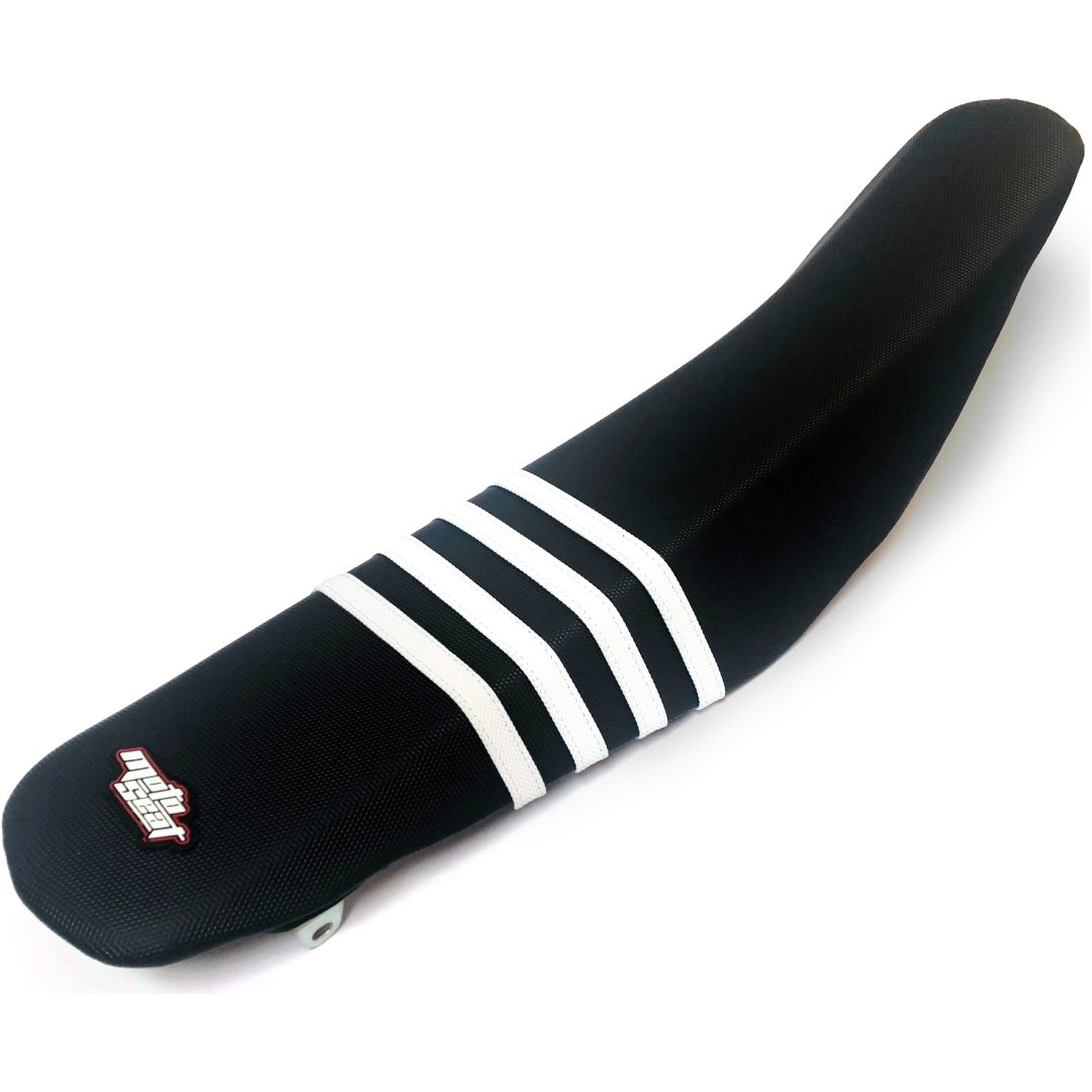 Sadelöverdrag Svart/Vit Moto Seat