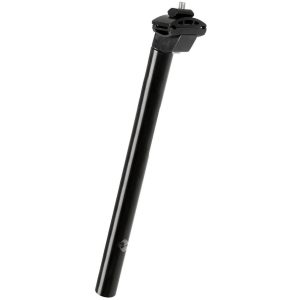 Sadelstolpe svart 28,6mm 350mm Med alum huvud