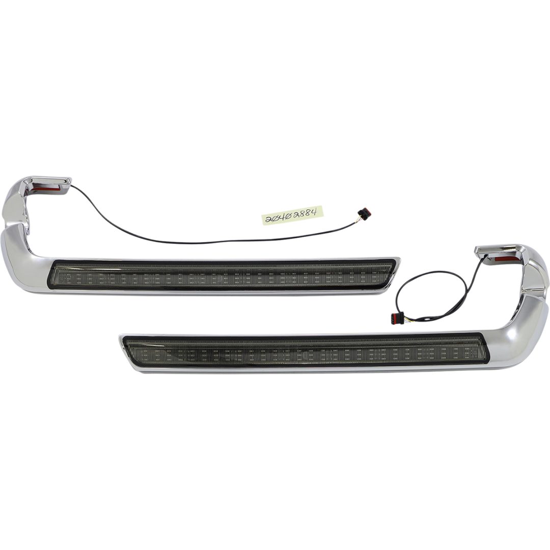 Sadelväska Blinkers/Bromsljus Sdlbg Sd Mkr Rökfärgad/Röd/Krom CUSTOM DYNAMICS Markeringsljus – bild 2
