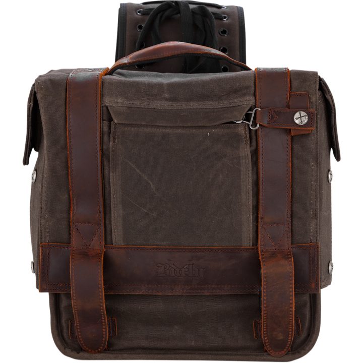 Sadelväska Throw-over Brun Läder BURLY BRAND Sadelväska – bild 3
