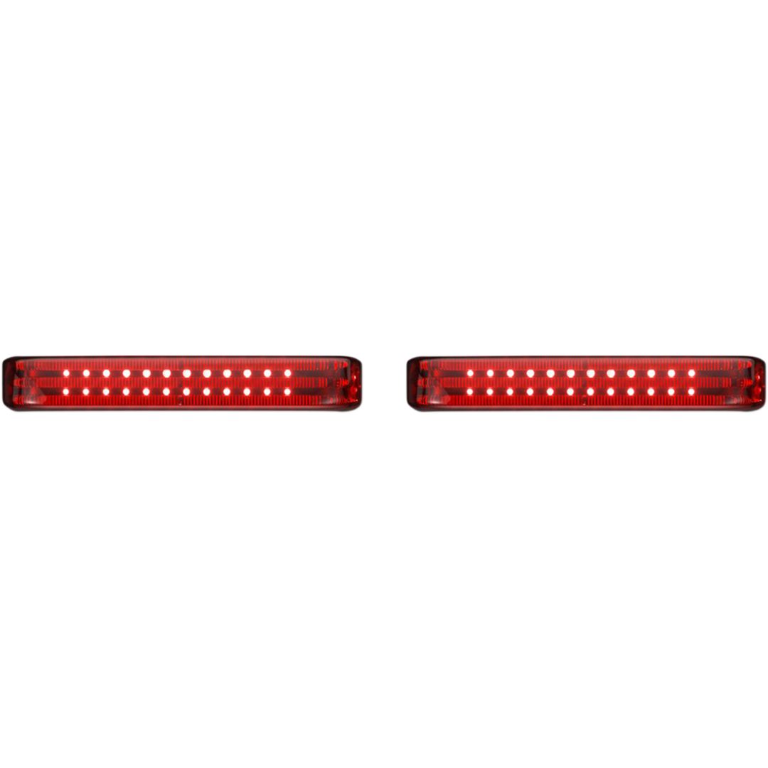 Sadelväskelampor Probeam® Led Sequential Bagz™ Röd/Krom CUSTOM DYNAMICS Accentbelysningssats