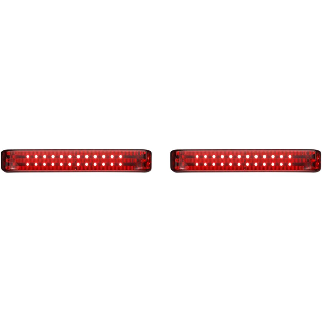 Sadelväskelampor Probeam® Led Sequential Bagz™ Röd/Krom CUSTOM DYNAMICS Accentbelysningssats