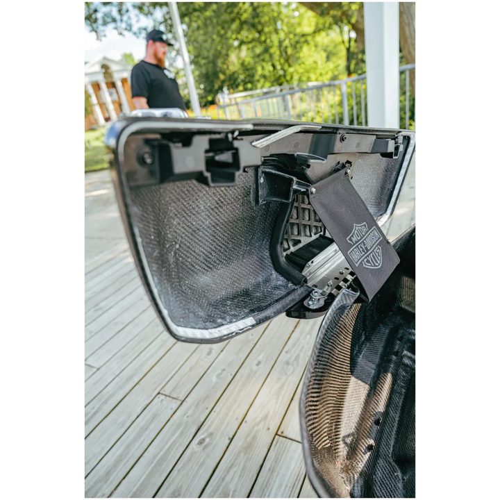 Sadelväskelock Kolfiber Svart Blank SLYFOX – bild 2