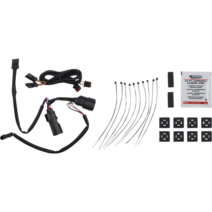 Sadelväsklås Dual Sbag Hnge Röd/Amber/Krom CUSTOM DYNAMICS Accentbelysning – bild 2