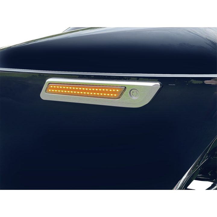 Sadelväsklås Dual Sbag Hnge Rökfärgad/Orange/Röd/Krom CUSTOM DYNAMICS Accentbelysning – bild 4