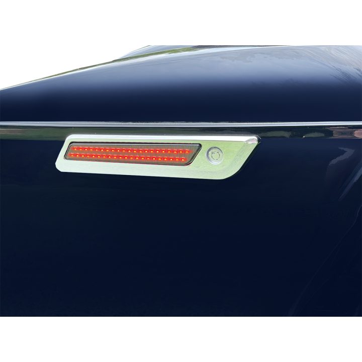Sadelväsklås Dual Sbag Hnge Rökfärgad/Orange/Röd/Krom CUSTOM DYNAMICS Accentbelysning – bild 2