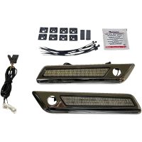 Sadelväsklås Led Ljus Rökfärgad/Röd/Krom CUSTOM DYNAMICS