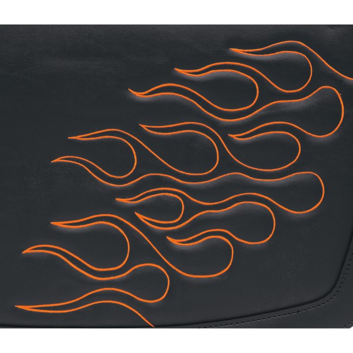 Sadelväskor Highwayman Tattoo Svart Orange SADDLEMEN – bild 3