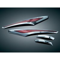 Sadelväskor Led Accent Swoops Röd/Krom KURYAKYN