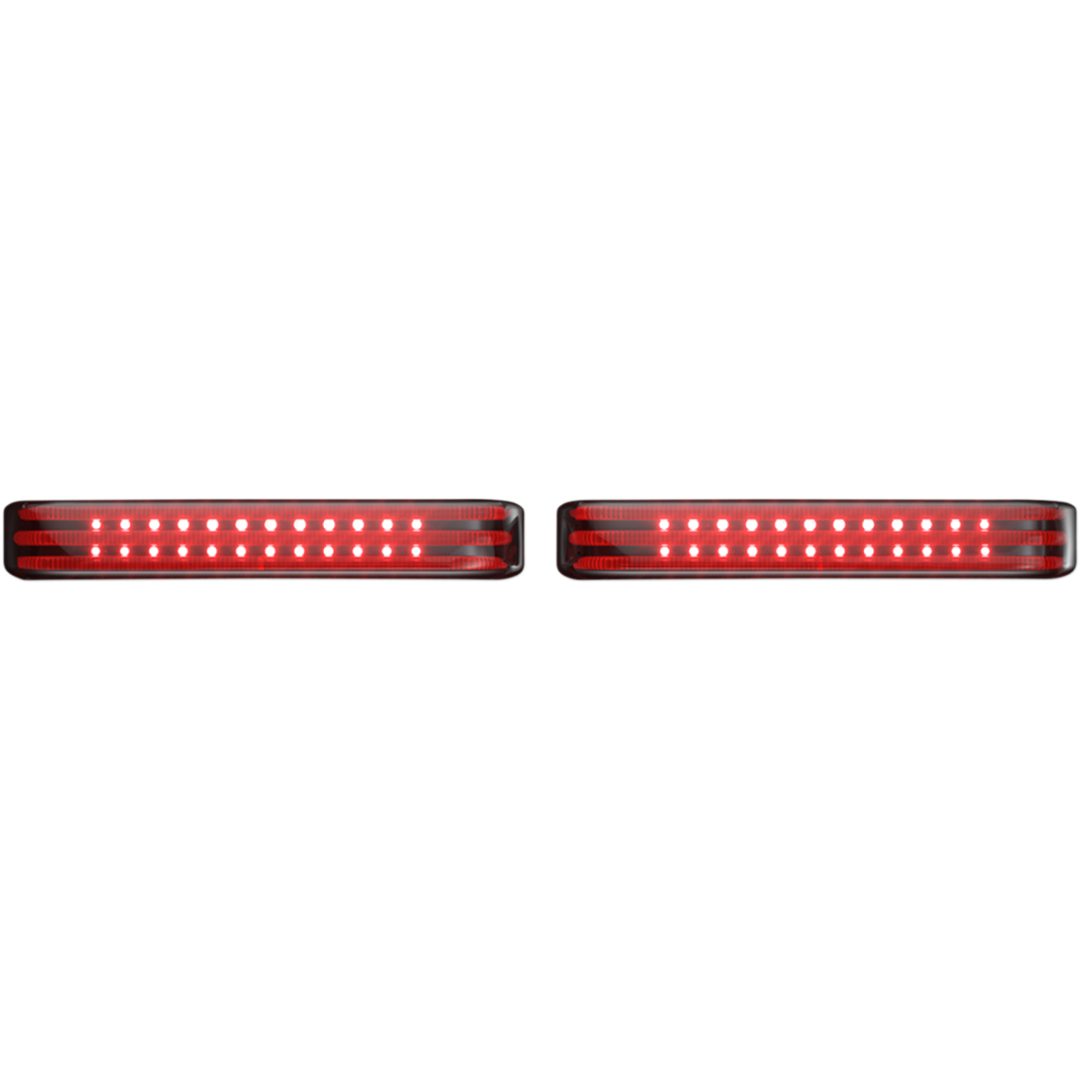 Sadelväskor Probeam® Led Sequential Bagz™ Rökfärgad/Röd/Krom CUSTOM DYNAMICS Accentbelysningssats