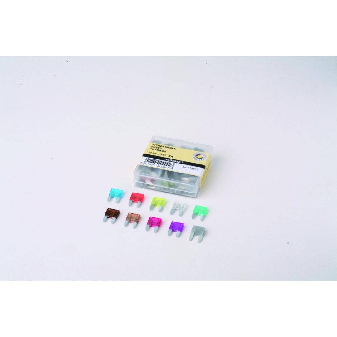 Säkringar Mini Plug-in FLOSSER FUSES MINI 2A 50PK