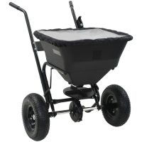 Saltspridare manuell PVC och stål 106x73x76 cm 45 L vidaXL