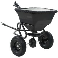 Saltspridare manuell PVC och stål 125x74x79 cm 45 L vidaXL
