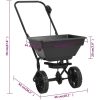 Saltspridare manuell PVC och stål 92x46x70 cm 15 L vidaXL – miniatyr 8