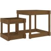 Sandbord 2 st honungsbrun massiv furu vidaXL – miniatyr 2