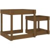 Sandbord 2 st honungsbrun massiv furu vidaXL – miniatyr 6