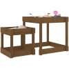 Sandbord 2 st honungsbrun massiv furu vidaXL – miniatyr 1
