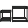 Sandbord 2 st svart massiv furu vidaXL – miniatyr 4