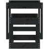 Sandbord 2 st svart massiv furu vidaXL – miniatyr 5