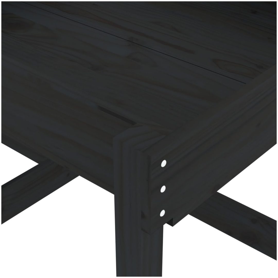 Sandbord 2 st svart massiv furu vidaXL – bild 8
