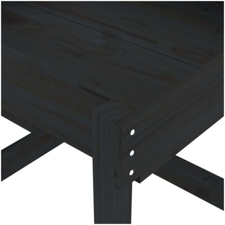 Sandbord 2 st svart massiv furu vidaXL – bild 8
