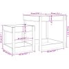Sandbord 2 st svart massiv furu vidaXL – miniatyr 10