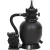 Sandfilter för pool med 6-vägventil svart vidaXL – miniatyr 2