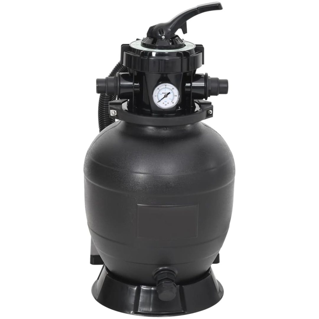Sandfilter för pool med 6-vägventil svart vidaXL – bild 4
