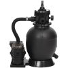 Sandfilter med förfilter svart vidaXL – miniatyr 2