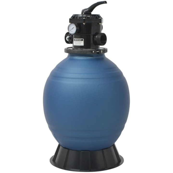 Sandfilter och 6-vägsventil blå 460 mm vidaXL – bild 2