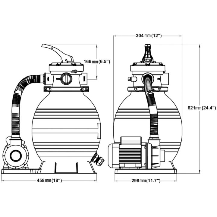 Sandfilterpump 400 W 11000 L/tim vidaXL – bild 6