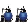 Sandfilterpumpar 2 st 400 W 11000 L/tim vidaXL – miniatyr 1