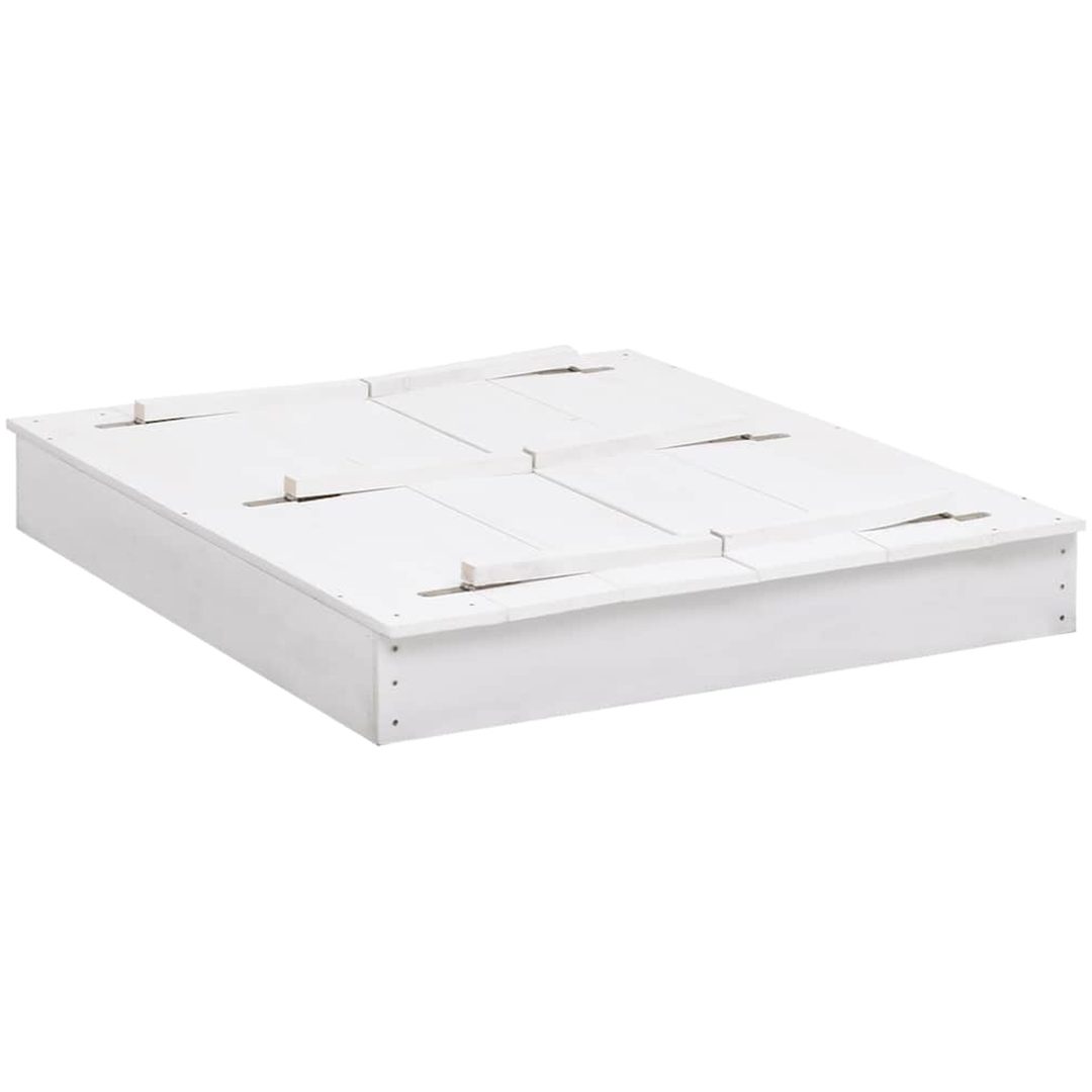 Sandlåda granträ vit 95x90x15 cm vidaXL – bild 2