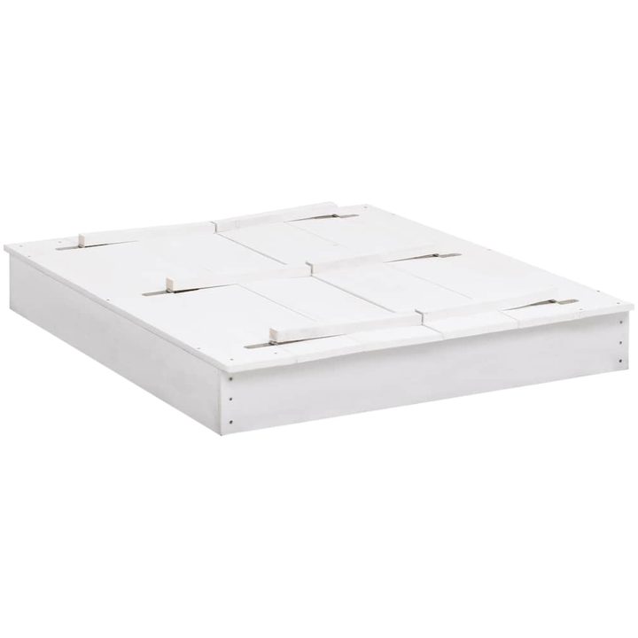 Sandlåda granträ vit 95x90x15 cm vidaXL – bild 2