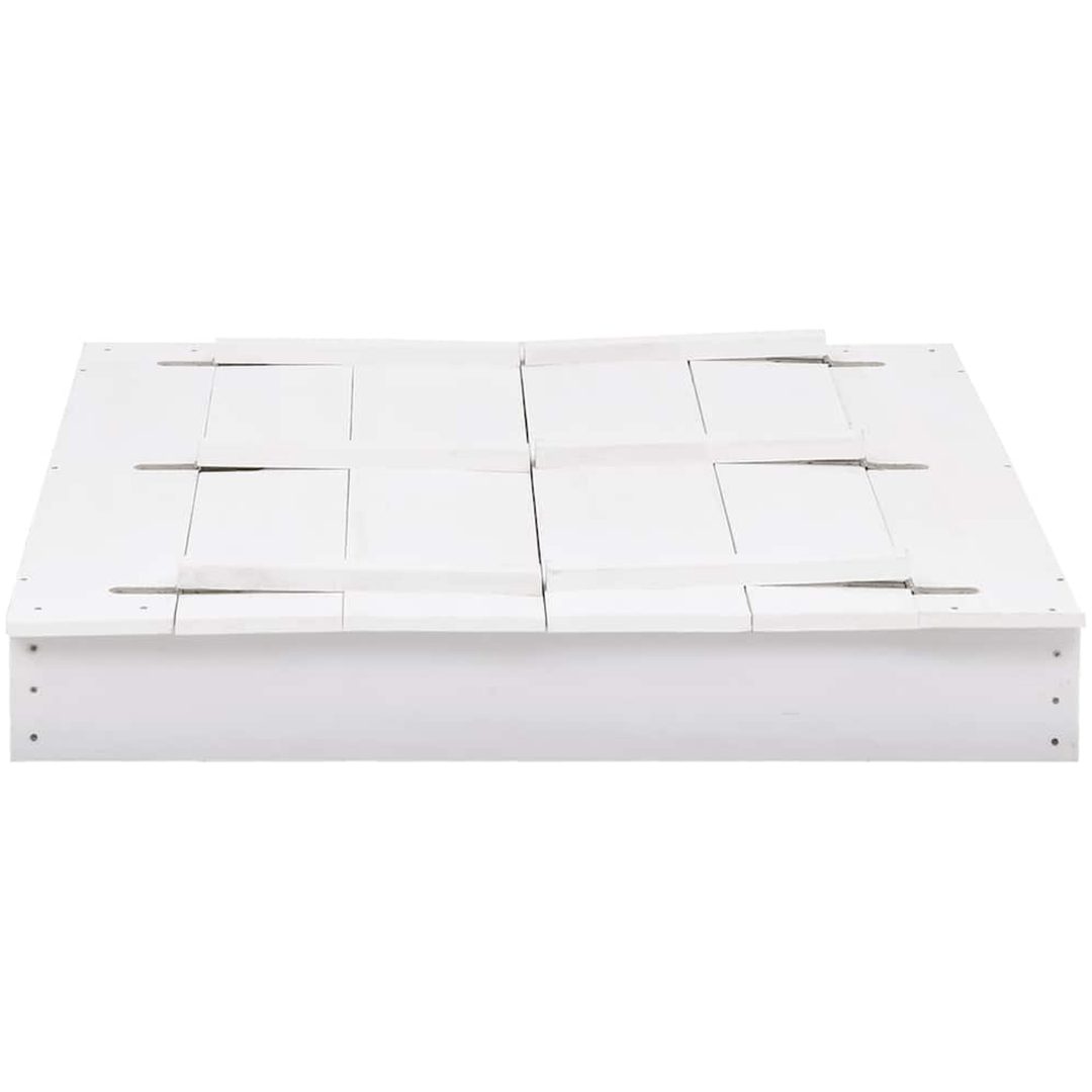 Sandlåda granträ vit 95x90x15 cm vidaXL – bild 3