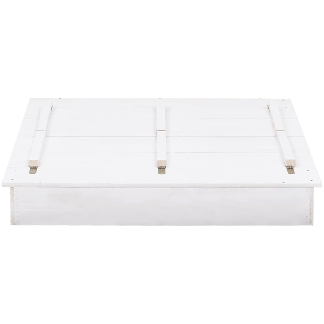 Sandlåda granträ vit 95x90x15 cm vidaXL – bild 4