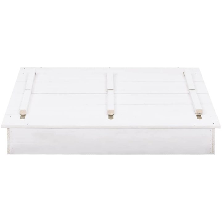 Sandlåda granträ vit 95x90x15 cm vidaXL – bild 4