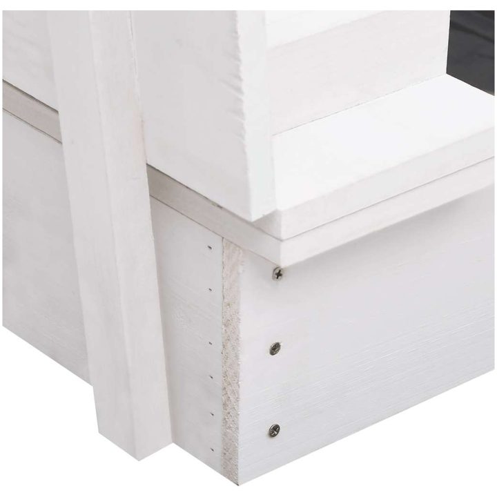 Sandlåda granträ vit 95x90x15 cm vidaXL – bild 6