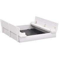 Sandlåda granträ vit 95x90x15 cm vidaXL