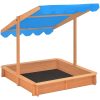 Sandlåda med justerbart tak granträ 115x115x115 cm vidaXL – miniatyr 4