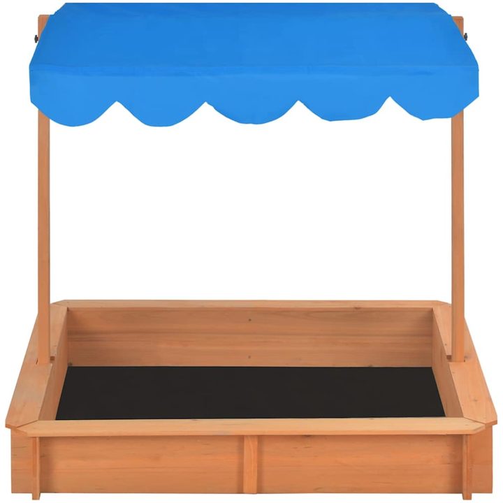 Sandlåda med justerbart tak granträ 115x115x115 cm vidaXL – bild 5