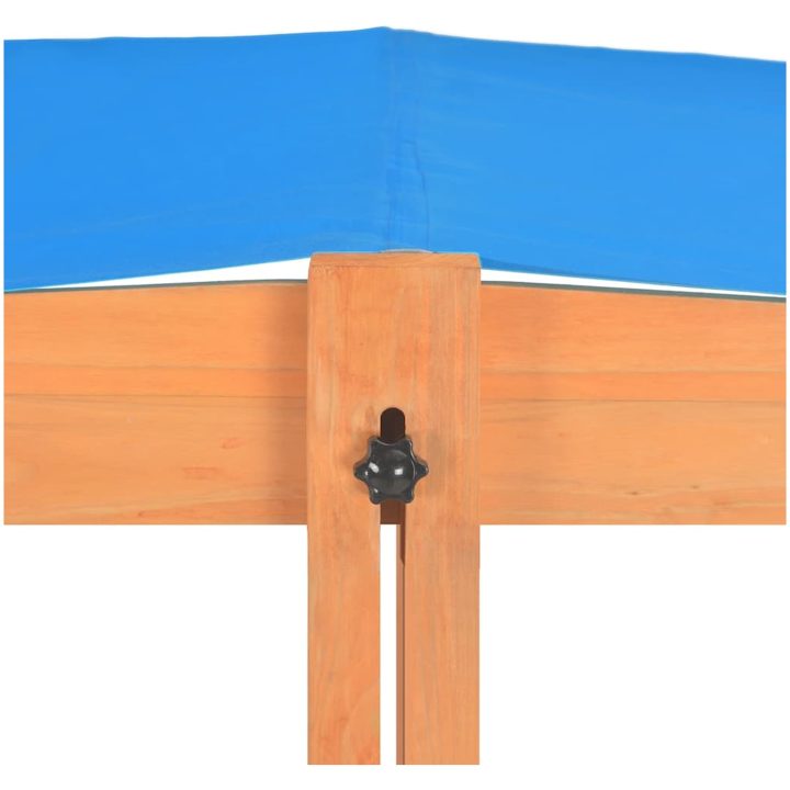 Sandlåda med justerbart tak granträ 115x115x115 cm vidaXL – bild 8
