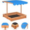 Sandlåda med justerbart tak granträ 115x115x115 cm vidaXL – miniatyr 1