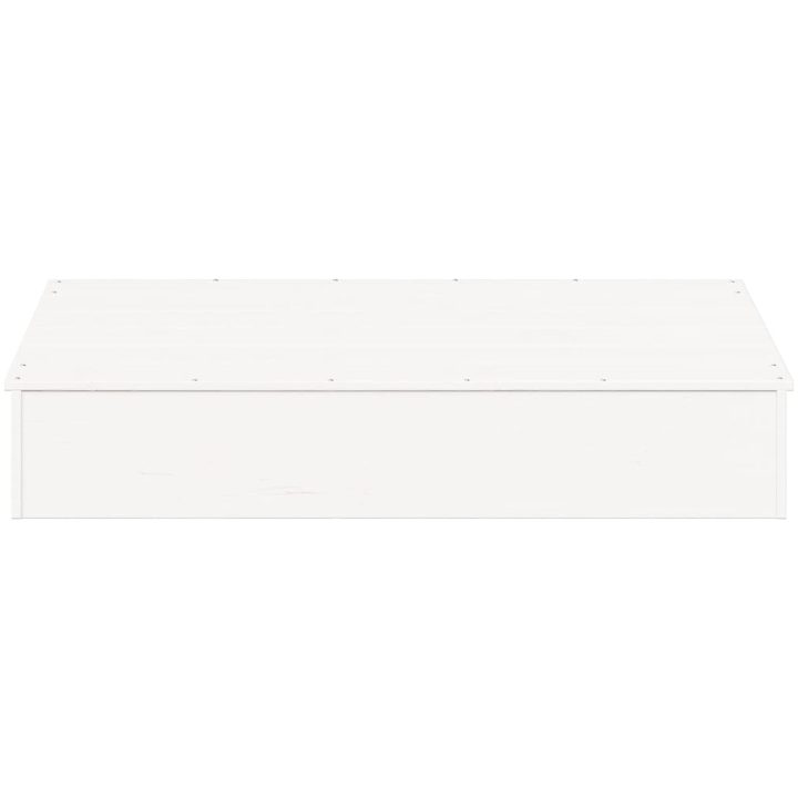 Sandlåda med Lock vit 111x111x19,5 cm massiv furu vidaXL – bild 4