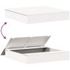Sandlåda med Lock vit 111x111x19,5 cm massiv furu vidaXL – miniatyr 7