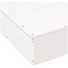 Sandlåda med Lock vit 111x111x19,5 cm massiv furu vidaXL – miniatyr 8